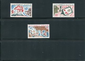 SAN PIERRE E MIQUELON 1967 NAVI YV.376/78