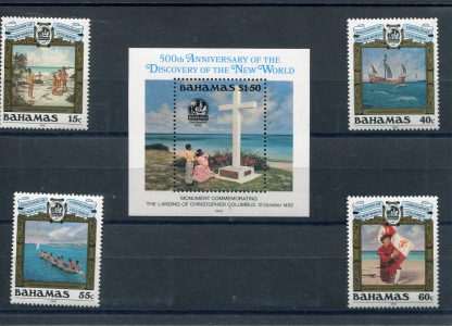 BAHAMAS 1992 COLOMBO YV.768/71+BF64