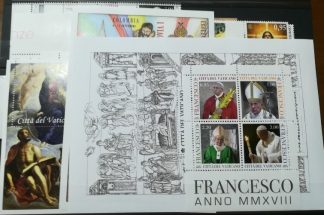 <b>2018 </b>(ANN.CPL) Francobolli Vaticano - Pontificato di Francesco