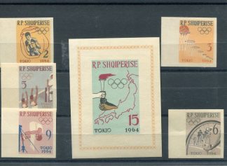 ALBANIA 1963 OLIMPIADI YV.626/30+BF6H ND