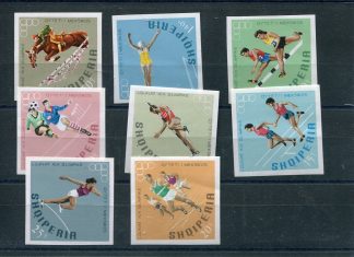 ALBANIA 1968 OLIMPIADI YV.1125/32 ND