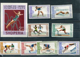ALBANIA 1972 OLIMPIADI YV.1372/79+BF21