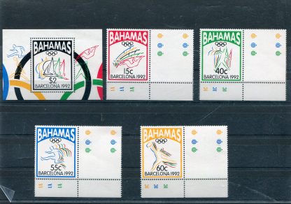 BAHAMAS 1992 OLIMPIADI ESTIVE YV.773/76+BF65