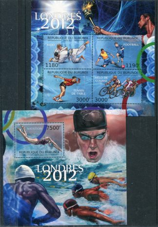 BURUNDI 2012 OLIMPIADI ESTIVE YV.1632/35+BF247