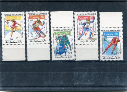 AFGHANISTAN 1989 OLIMPIADI INVERNALI YV.1431/35