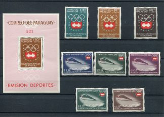 PARAGUAY 1963 OLIMPIADI INVERNALI YV.737/41+A370/72+BF NC