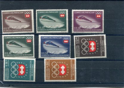 PARAGUAY 1963 OLIMPIADI INVERNALI YV.737/41+A370/72