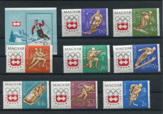 UNGHERIA 1963 OLIMPIADI INVERNALI YV.1606/13+BF46