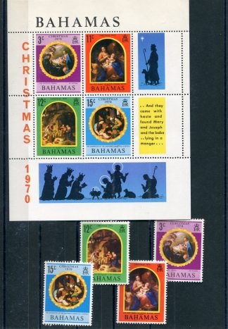 BAHAMAS 1970 NATALE YV.298/01+BF3