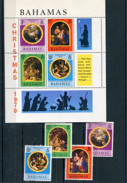 BAHAMAS 1970 NATALE YV.298/01+BF3