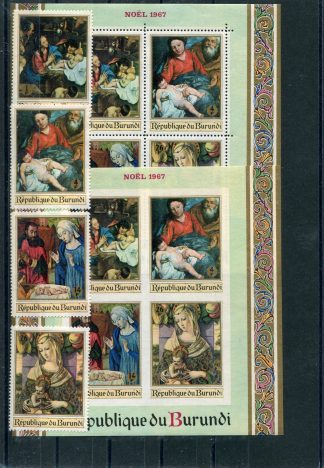 BURUNDI 1967 NATALE YV.256/59+BF21+BF ND