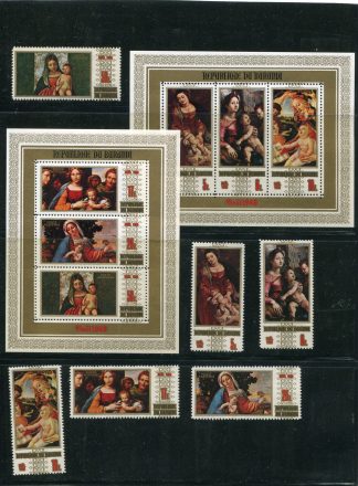 BURUNDI 1969 NATALE YV.342/44+A1117/19+BF34/35