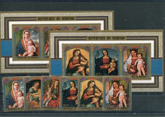 BURUNDI 1973 NATALE YV.547/49+A313/15+BF71/72