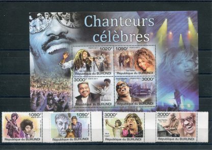 BURUNDI 2011 MUSICA E CANTANTI  YV. 1297/00+BF175