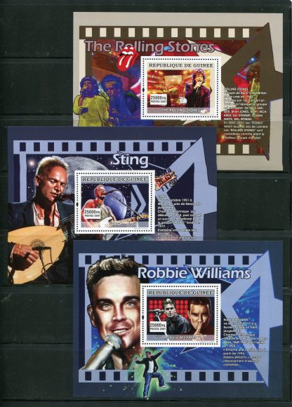 GUINEA 2007 MUSICA E CANTANTI  YV. BF684/86