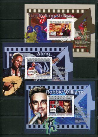 GUINEA 2007 MUSICA E CANTANTI  YV. BF684/86