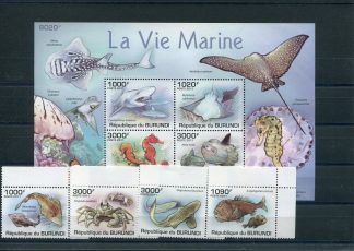 BURUNDI 2011 FAUNA  YV. 1177/80+BF145