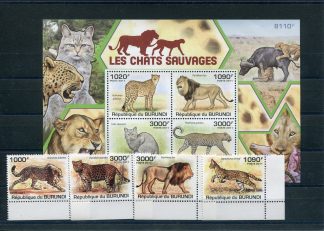 BURUNDI 2011 FAUNA  YV. 1189/92+BF148