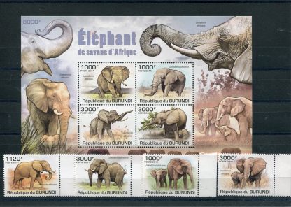 BURUNDI 2011 FAUNA  YV. 1213/16+BF154