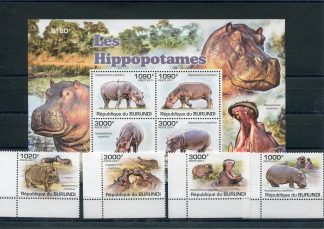 BURUNDI 2011 FAUNA  YV. 1225/28+BF157