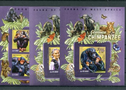 SIERRA LEONE 2015 FAUNA YV.4987/92+BF701/02