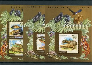 SIERRA LEONE 2015 FAUNA YV.5047/52+BF721/22