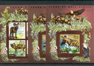 SIERRA LEONE 2015 FAUNA YV.5071/76+BF729/30
