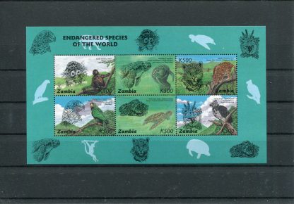 ZAMBIA 1996 FAUNA YV.631/36