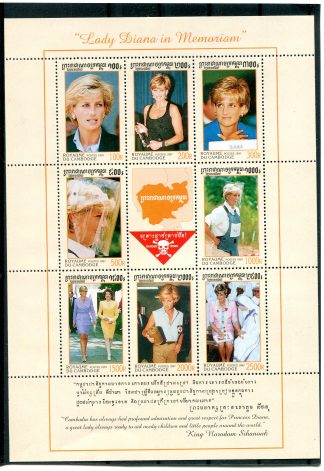 CAMBOGIA 1997 RE E REGINE  YV.1482/89