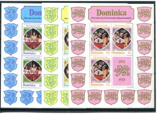 DOMINICA 1978  RE E REGINE  YV.558/60 IN MF