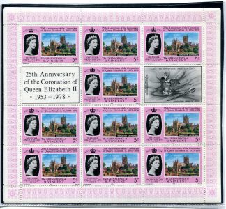 SAINT VINCENT E GRENADINE 1978 RE E REGINE  YV.142/45 IN MF