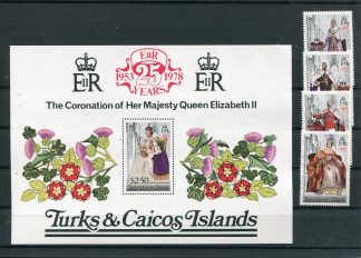 TURKS E CAICOS 1978 RE E REGINE  YV.395/98+BF10