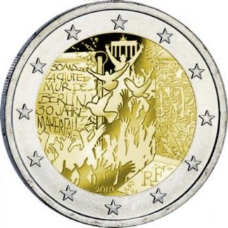 2_euro_commemorativo_francia_2019_muro_di_berlino