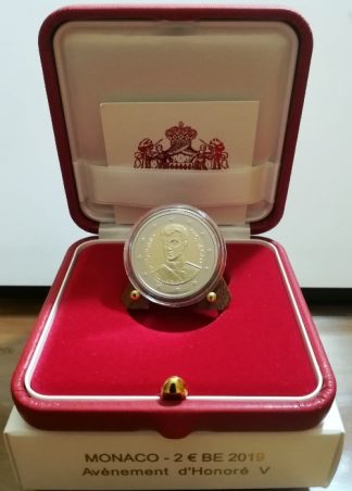 2019 -Monaco 2 euro  HONORE' V