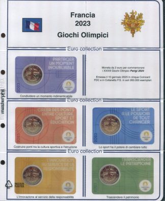 Fogli per 2 euro FRANCIA in coin card- MASTERPHIL