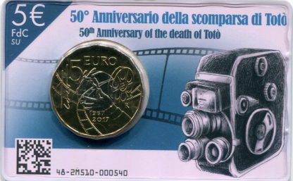 2017 - 50° SCOMPARSA DI TOTO' IN COIN CARD UFFICIALE - immagine 2