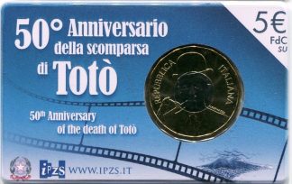 2017 - 50° SCOMPARSA DI TOTO' IN COIN CARD UFFICIALE
