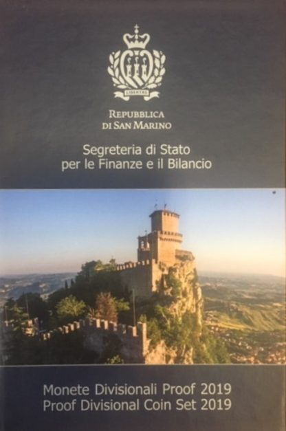 2019 San Marino Divisionale Proof  con 2 euro commemorativi