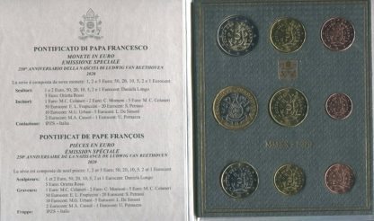 2020 Divisionale con 5 euro bimetallico dedicato a Beethoven - immagine 2