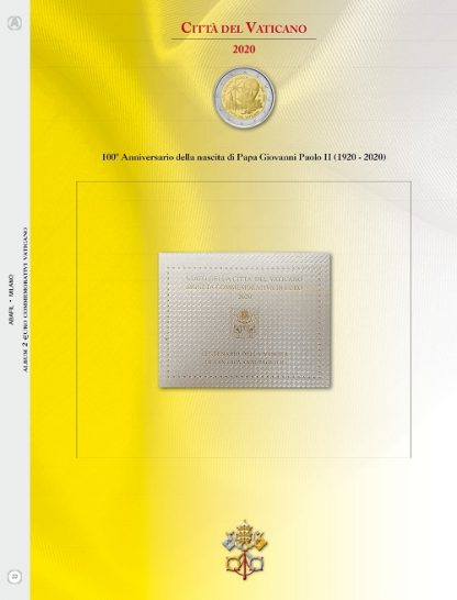 FOGLI PER 2 EURO COMMEMORATIVI VATICANO 2004 -2022- ABAFIL - immagine 2
