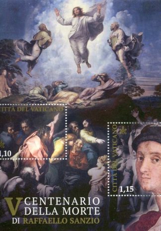 2020 emissione giugno -V CENT. MORTE DI RAFFAELLO SANZIO - FOGLIETTO