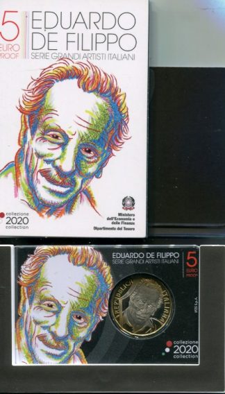 Offerta!!! Italia 2020 5 euro bimetallico dedicato a Eduardo De Filippo