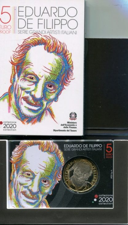 Offerta!!! Italia 2020 5 euro bimetallico dedicato a Eduardo De Filippo