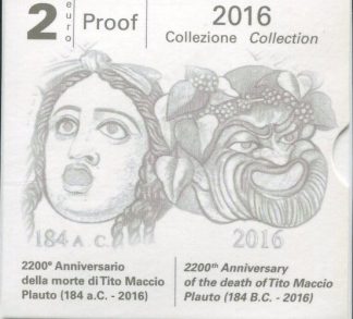 2016 ITALIA  - 2200° MORTE TITO MACCIO PLAUTO PROOF