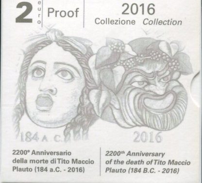 2016 ITALIA  - 2200° MORTE TITO MACCIO PLAUTO PROOF