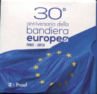 2015 ITALIA  - 30° BANDIERA EUROPEA PROOF