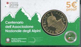 2019 -5 euro Centenario dell'Associazione degli Alpini