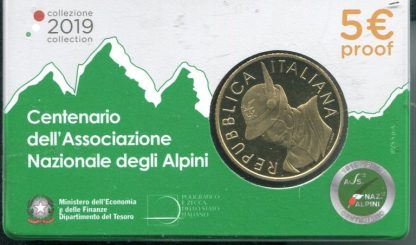 2019 -5 euro Centenario dell'Associazione degli Alpini
