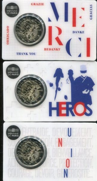 2020 Francia- Ricerca medica - 3 coin card