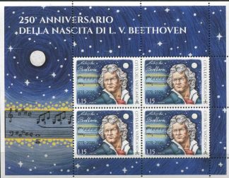 novità 2020 emissione novembre - 250 NASCITA BEETHOVEN MINIFOGLIO
